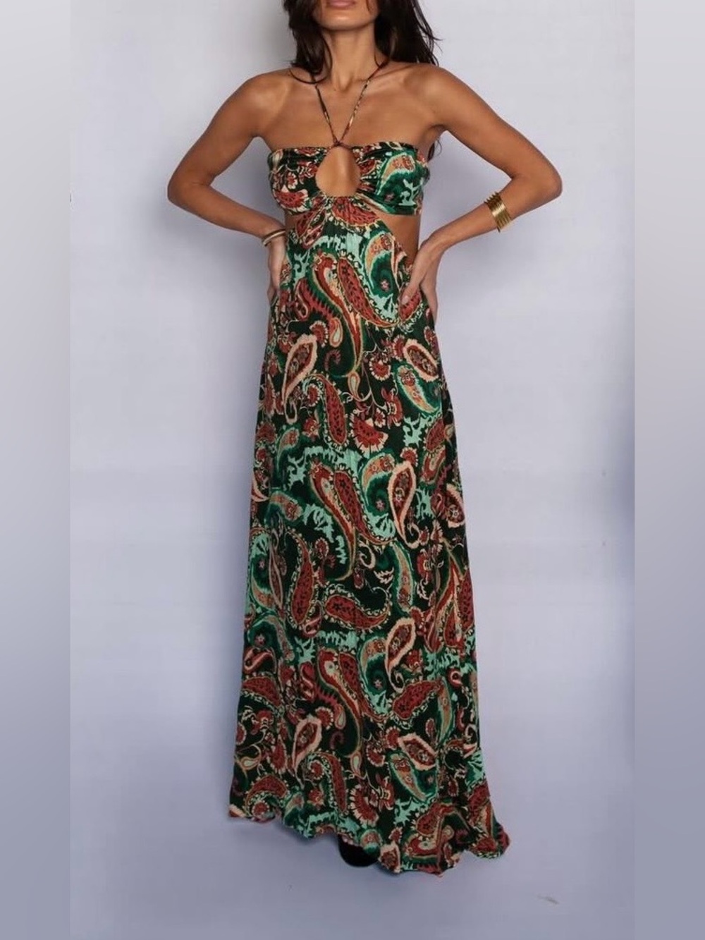 Skatie KAIA Cutout Maxi Dress in VALENCIA Color